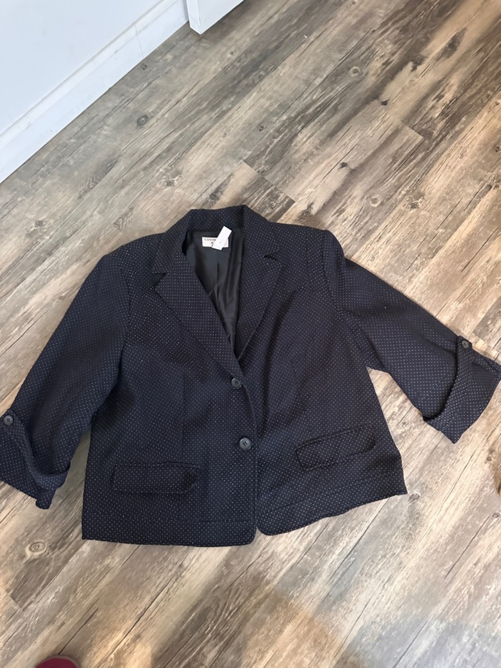 Covington‎ Navy Blazer with White Microdot Pattern